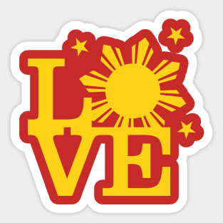 Filipino Sun Bright Love Sticker